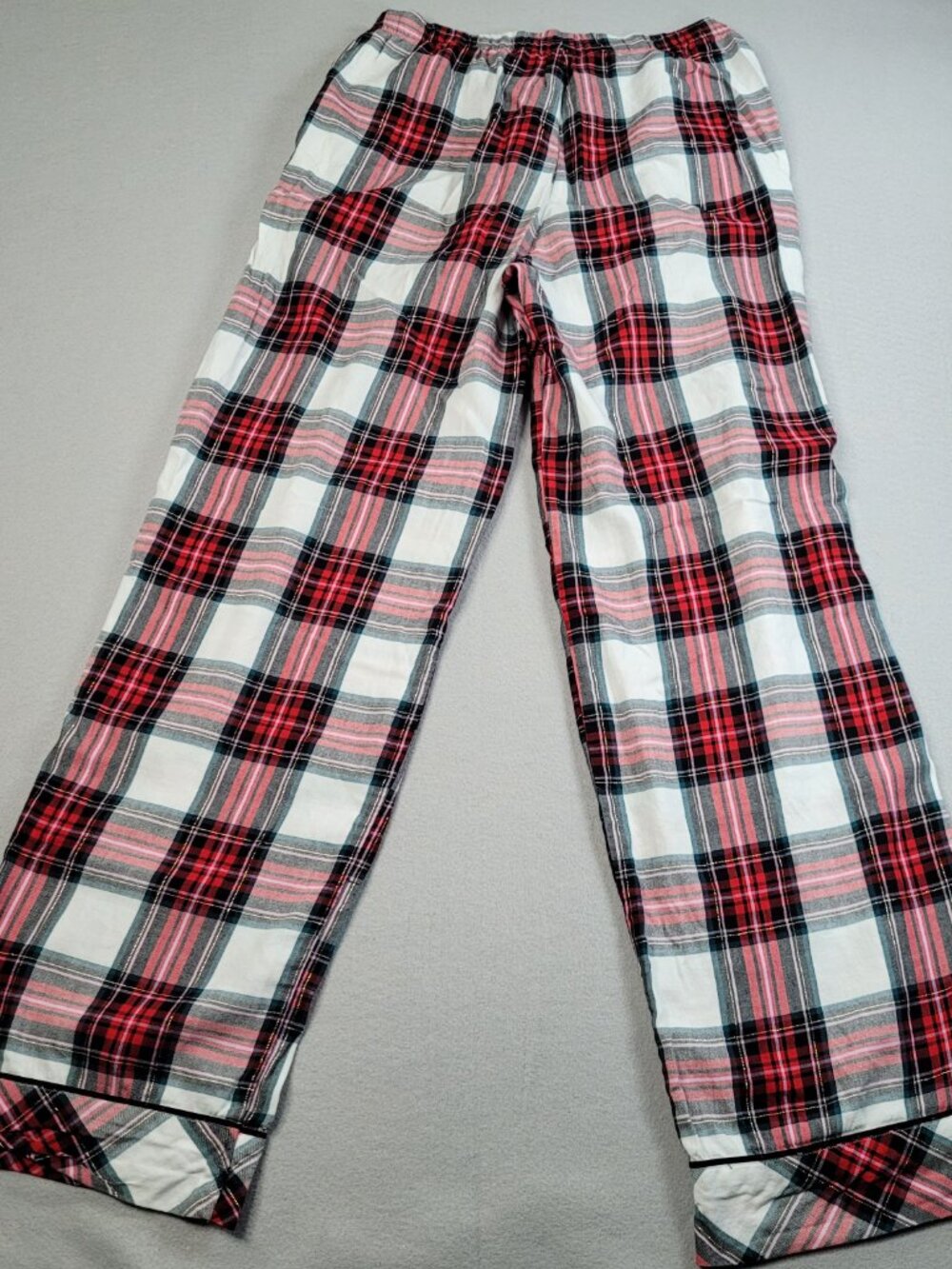 Victorias Secret Flannel Pajama Set S Small Plaid Shimmer Red Pink Metallic PJs - Picture 13 of 13